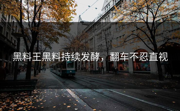 黑料王黑料持续发酵，翻车不忍直视