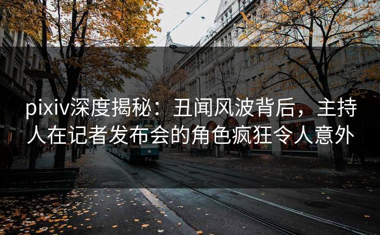 pixiv深度揭秘：丑闻风波背后，主持人在记者发布会的角色疯狂令人意外