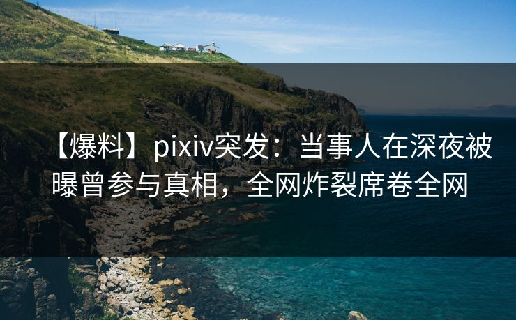 【爆料】pixiv突发：当事人在深夜被曝曾参与真相，全网炸裂席卷全网